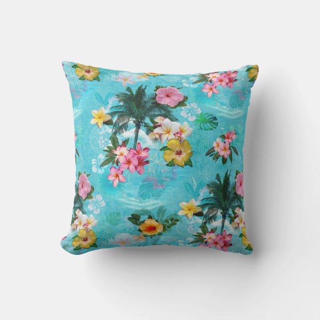 Soft Tropix Throw Pillow (Front)