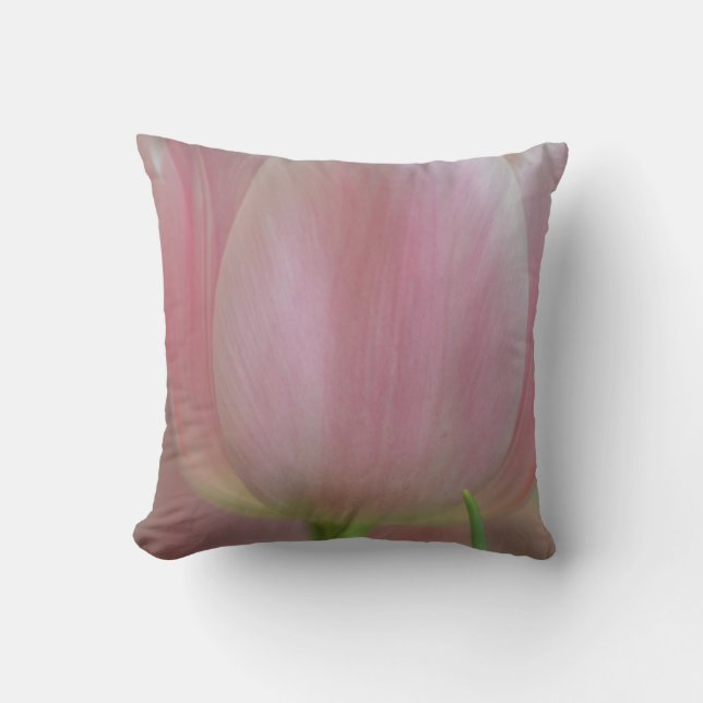 Soft Tulips Throw Pillow (Front)