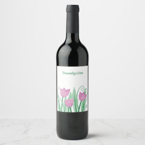 Soft Tulips Wine Label