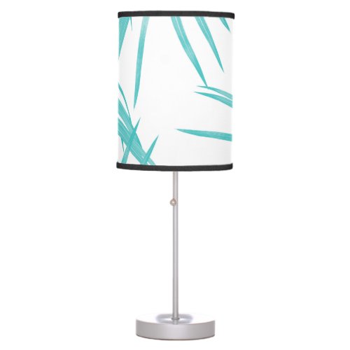 Soft Turquoise Leaves Dream 1 tropical decor  Table Lamp
