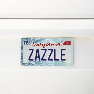 Soft Turquoise Ocean Dream #4 #ocean #decor #art  License Plate Frame