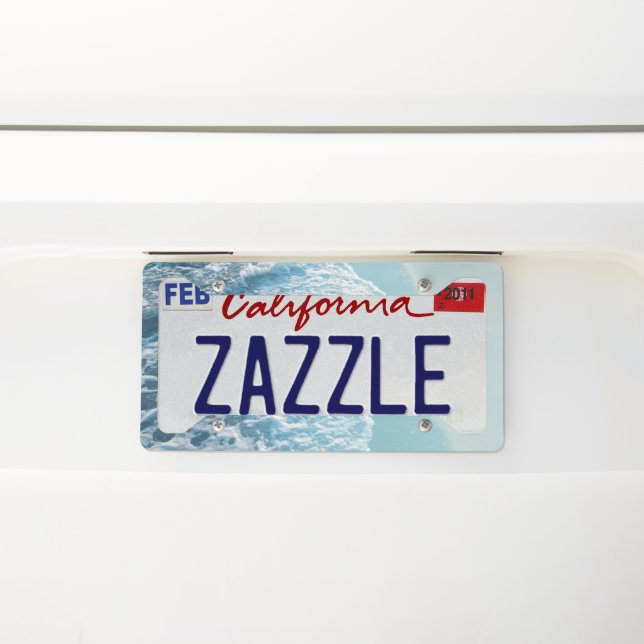 Soft Turquoise Ocean Dream #4 #ocean #decor #art  License Plate Frame (On Car)