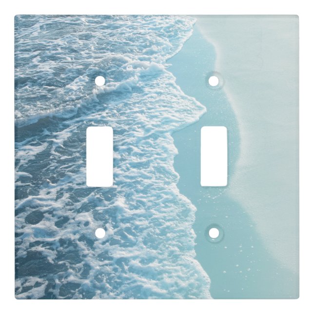 Soft Turquoise Ocean Dream #4 #ocean #decor #art  Light Switch Cover (Front)
