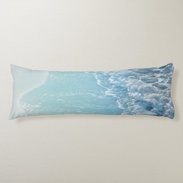 Soft Turquoise Ocean Dream Waves #2 #water #decor  Body Pillow (Front)