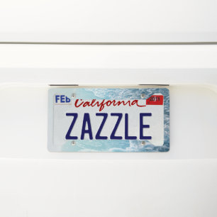 Soft Turquoise Ocean Dream Waves #2 #water #decor  License Plate Frame