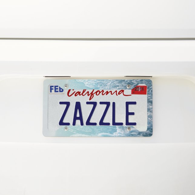 Soft Turquoise Ocean Dream Waves #2 #water #decor  License Plate Frame (On Car)