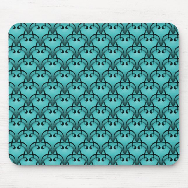 Soft Turquoise Sophisticated Bliss Mousepad (Front)
