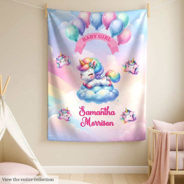 Soft Unicorn Baby Blanket Rainbow Clouds Pastel (Soft Unicorn Baby Blanket Rainbow Clouds Pastel)