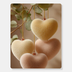 Soft Velvet Hearts & Eucalyptus Warm Neutral Art Foam Board