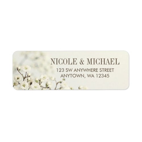 Soft Vintage Babys Breath Label