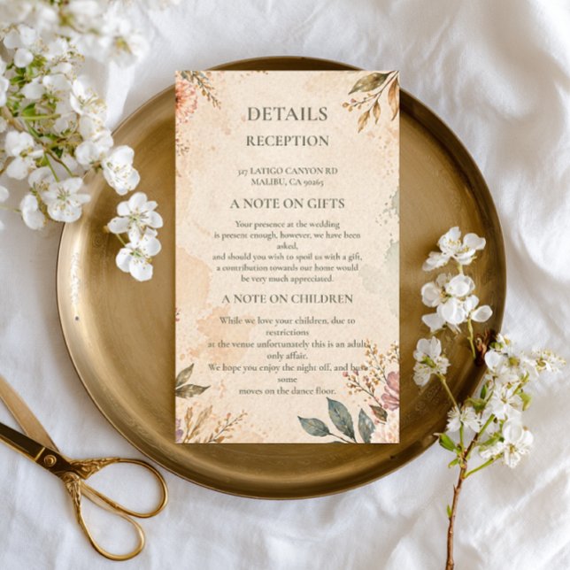 Soft Vintage Floral Enclosure Card (Creator Uploaded)