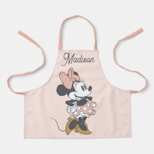 Soft Vintage Minnie Mouse Polka Dot Charm Apron