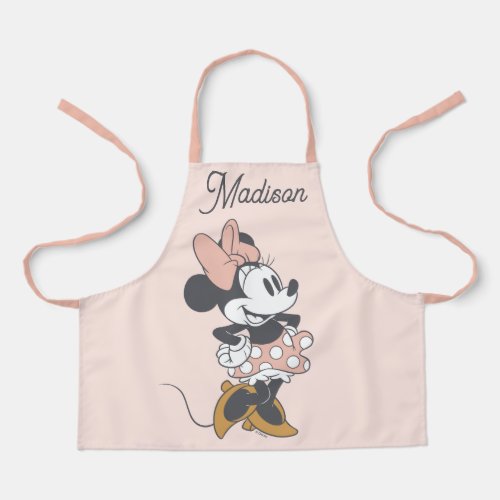 Soft Vintage Minnie Mouse Polka Dot Charm Apron