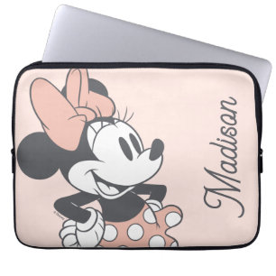 Soft Vintage Minnie Mouse Polka Dot Charm Laptop Sleeve