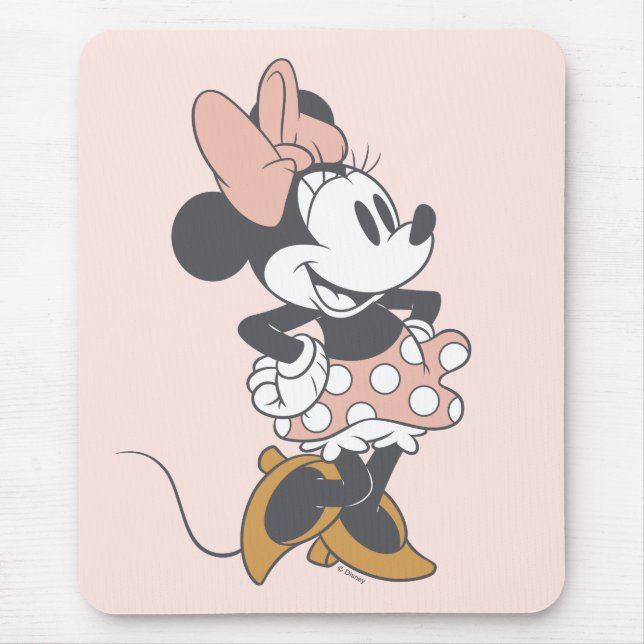 Soft Vintage Minnie Mouse Polka Dot Charm Pad (Front)