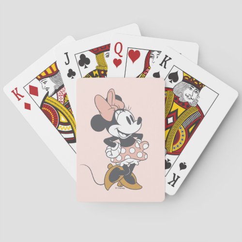Soft Vintage Minnie Mouse Polka Dot Charm Poker Cards