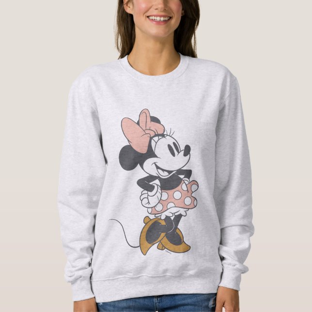 Soft Vintage Minnie Mouse Polka Dot Charm Sweatshirt (Front)