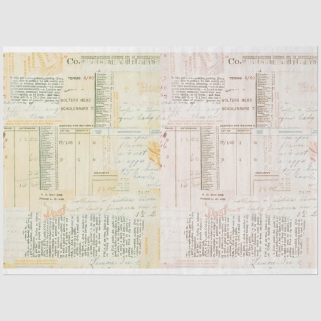 Soft Vintage Texture Tissue Paper (Front)