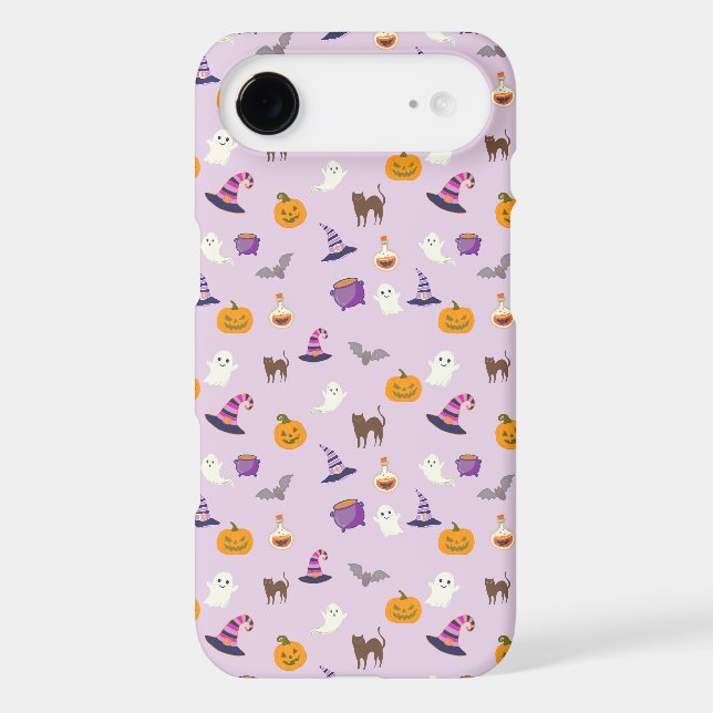 Soft violet Halloween Seamless Pattern - Spooky iPhone Case (Back)