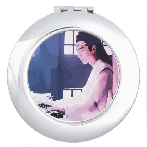 Soft Wangji Playing the Zither Compact Mirror