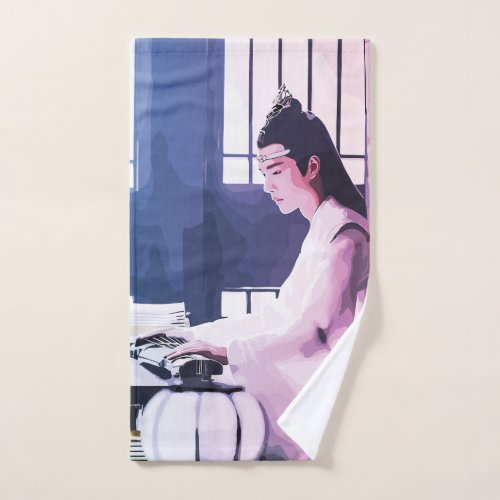 Soft Wangji Playing the Zither Hand Towel