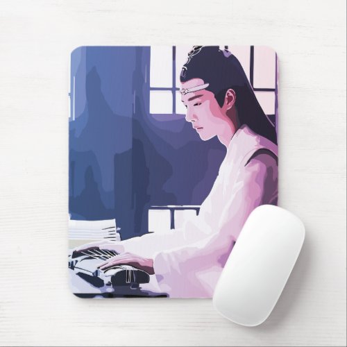 Soft Wangji Playing the Zither Mouse Pad