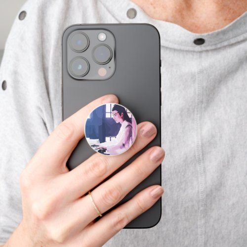 Soft Wangji Playing the Zither PopSocket