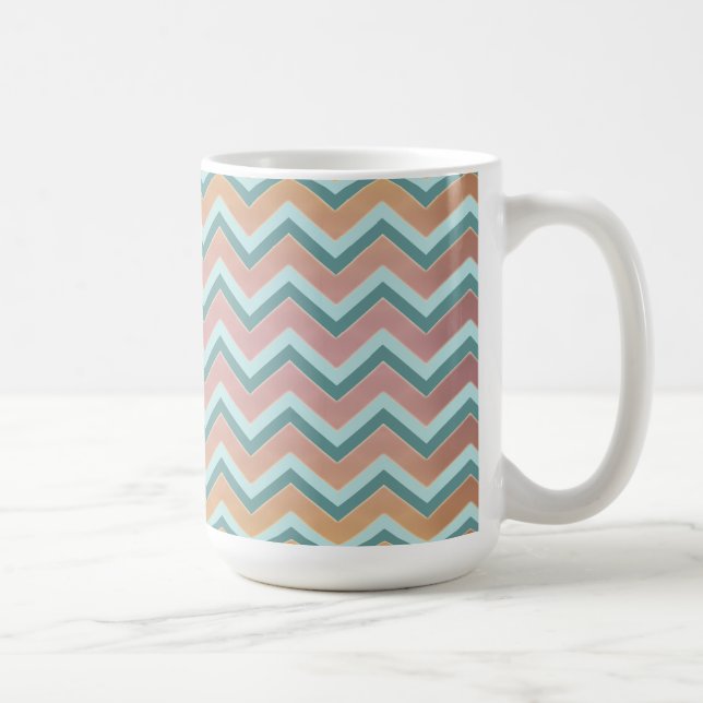 Soft Warm Colors ZigZag Coffee Mug (Right)