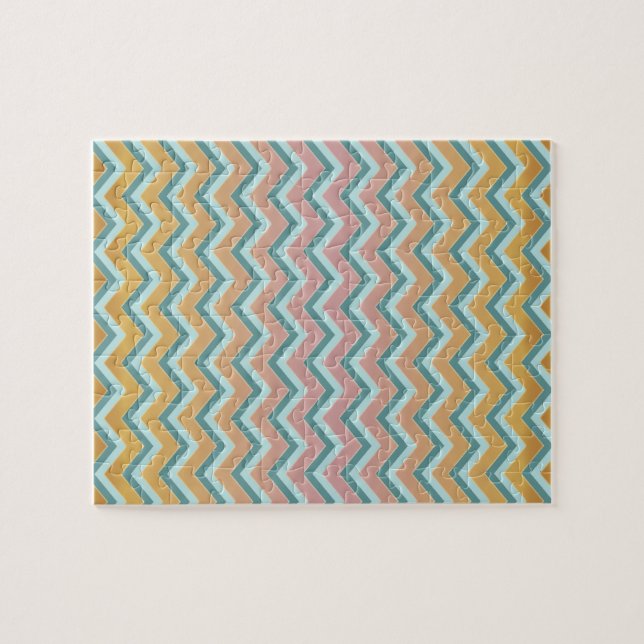 Soft Warm Colors ZigZag Jigsaw Puzzle (Horizontal)