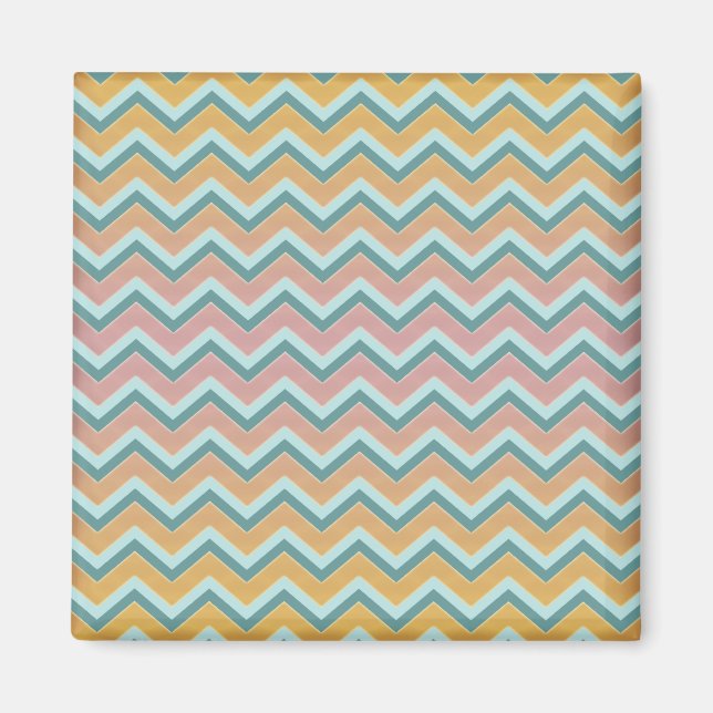 Soft Warm Colors ZigZag Magnet (Front)