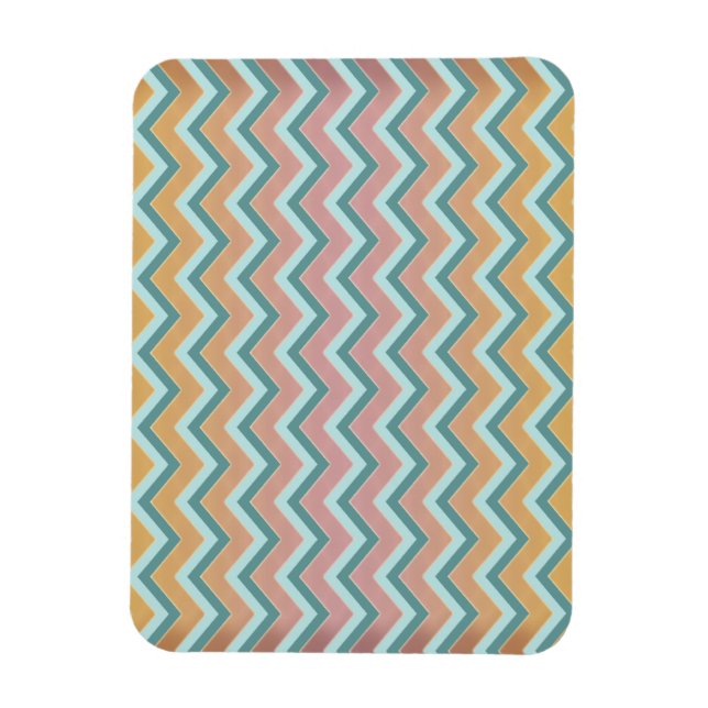 Soft Warm Colors ZigZag Magnet (Vertical)