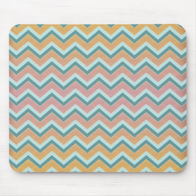Soft Warm Colors ZigZag Mouse Pad (Front)