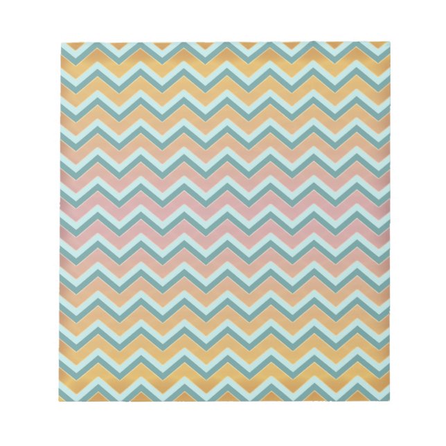 Soft Warm Colors ZigZag Notepad (Front)