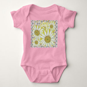 Soft Warm Feelings of Joy & Daisies  Baby Bodysuit