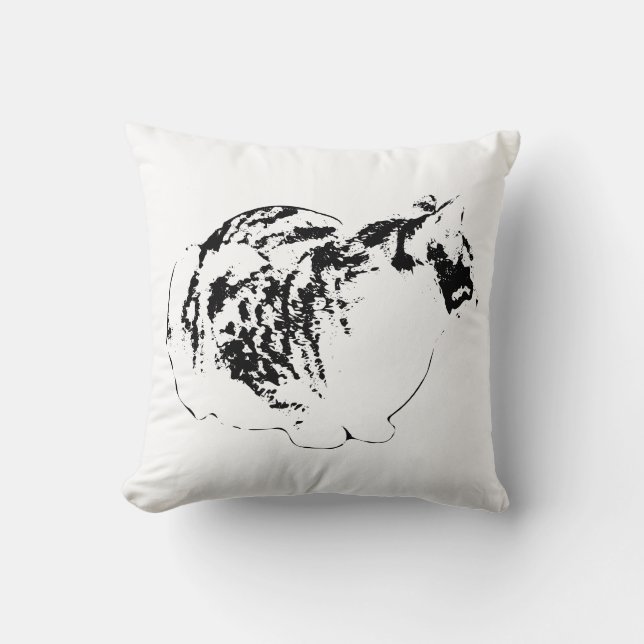 Soft Watch on the Sofa Throw Pillow (Front)