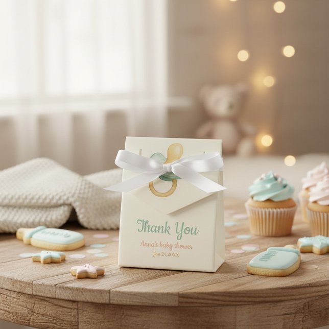 Soft Watercolor Baby Shower  Favor Boxes (Creator Uploaded)