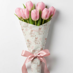 Soft Watercolor Bunny Easter Neutral Pastel Wrapping Paper