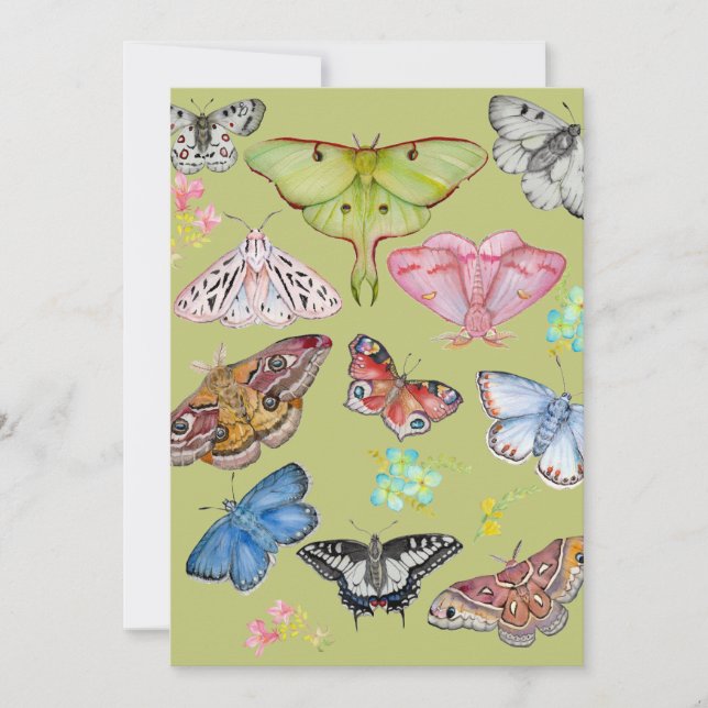 Soft Watercolor Butterfly Dance Invitation (Front)