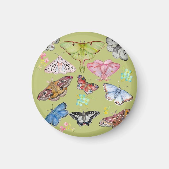 Soft Watercolor Butterfly Dance Magnet (Front)
