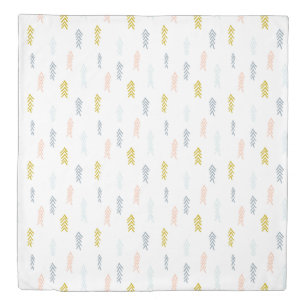 Soft Watercolor Chevron Pattern Duvet Cover