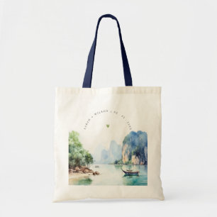 Soft Watercolor Coastal Thailand Seascape Wedding Tote Bag