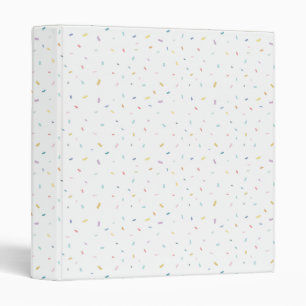 Soft Watercolor Confetti Pattern 3 Ring Binder