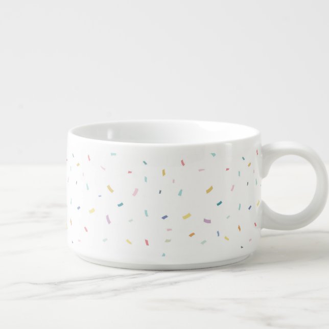 Soft Watercolor Confetti Pattern Bowl (Left)