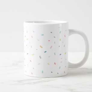 Soft Watercolor Confetti Pattern Giant Coffee Mug