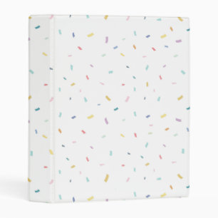 Soft Watercolor Confetti Pattern Mini Binder