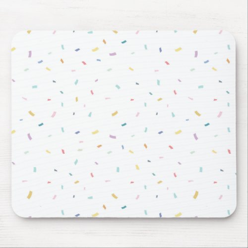 Soft Watercolor Confetti Pattern Mouse Pad
