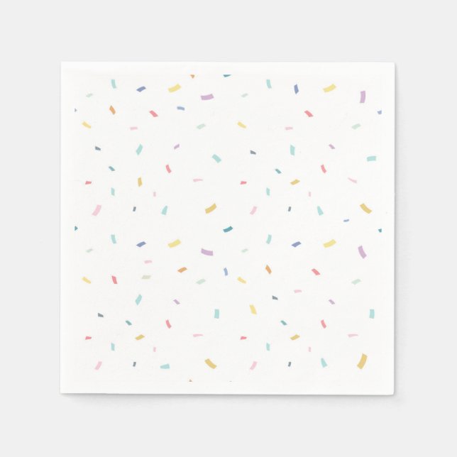 Soft Watercolor Confetti Pattern Napkins (Front)