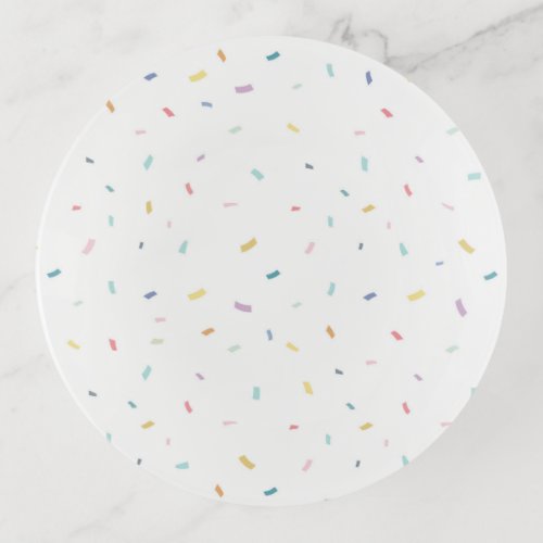 Soft Watercolor Confetti Pattern Trinket Tray