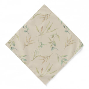 Soft Watercolor Eucalyptus Pocket Square Bandana
