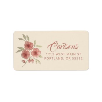 Soft Watercolor Floral Design  Label by ComicDaisy at Zazzle